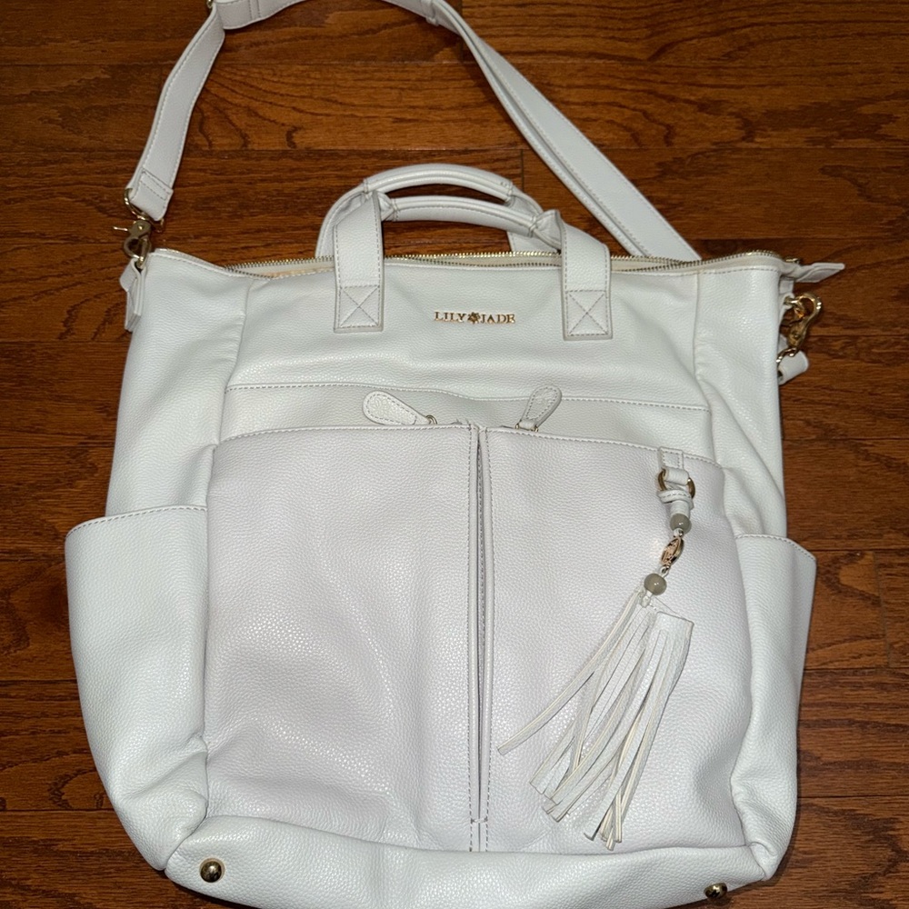 Lily Jade White Baby Bag